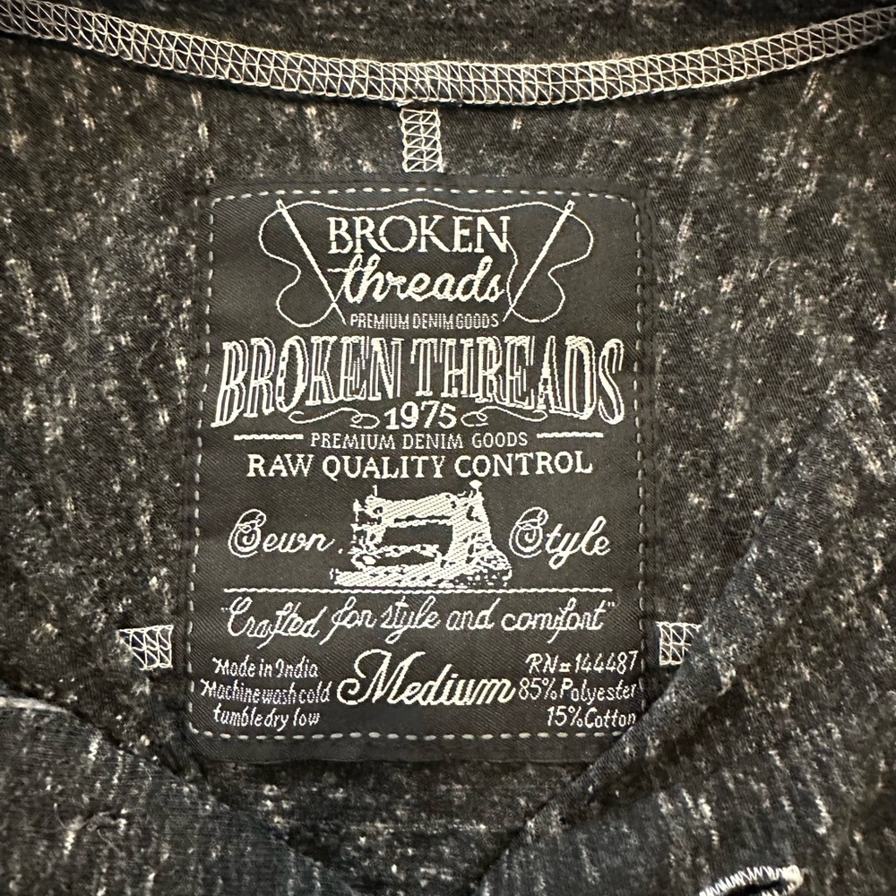 Broken Threads Black Long Sleeve Shirt - Picture 3 of 7